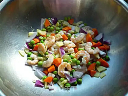 Make Shrimp curry oatmeal step 6