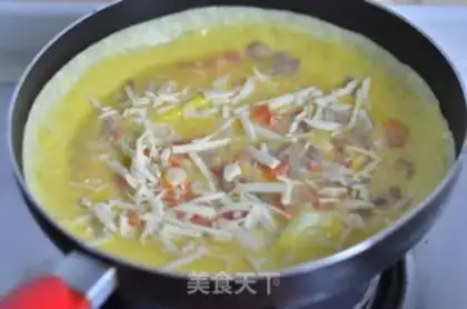 Make Ham cheese omelet step 5