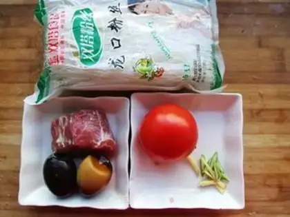 Make Tomato skin egg fan soup step 0