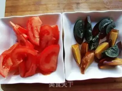 Make Tomato skin egg fan soup step 2
