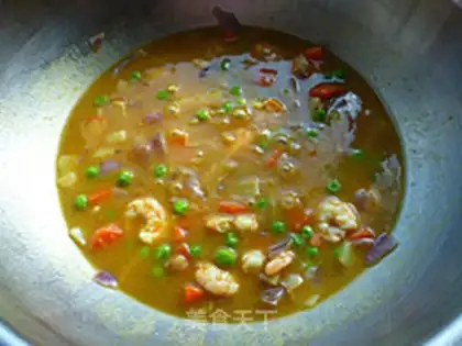 Make Shrimp curry oatmeal step 9