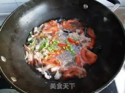 Make Tomato skin egg fan soup step 9