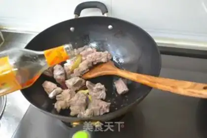 Make Tea mushrooms burn ribs step 3