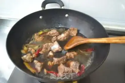 Make Tea mushrooms burn ribs step 4