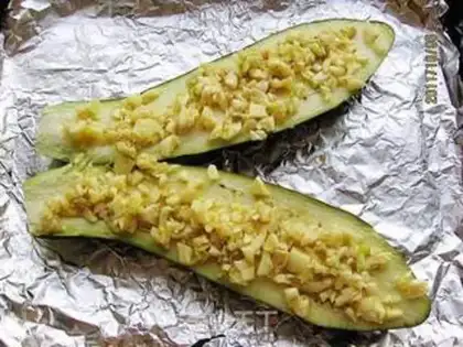 Make Garlic grilled eggplant step 4