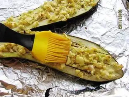 Make Garlic grilled eggplant step 5