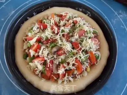 Make New Orleans barbecue pizza step 13