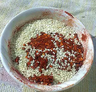 Make Red oil beans step 9