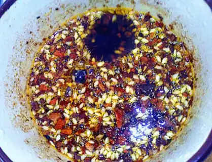 Make Red oil beans step 15