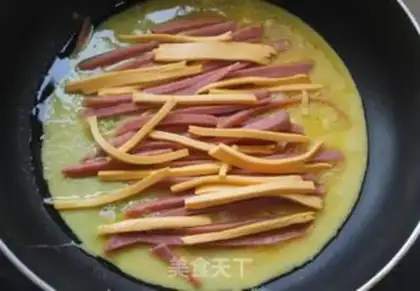 Make Ham cheese egg rolls step 8