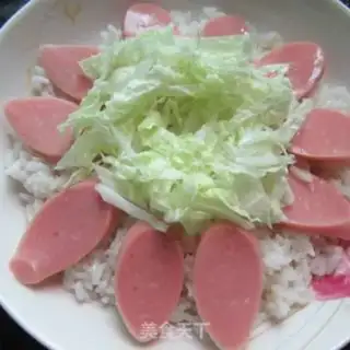 Make Sausage hot rice step 2