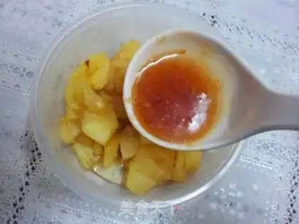 Make Caramel pineapple steamed eggs step 7