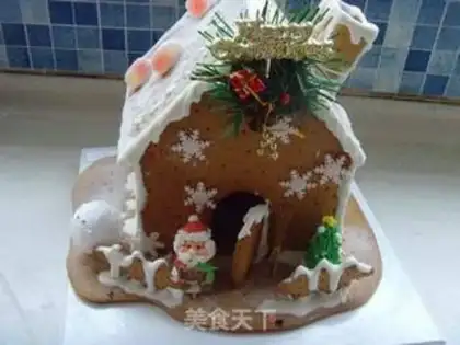 Make Christmas gingerbread house step 15