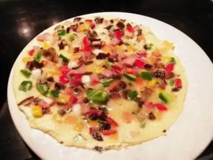 Make Ham and pepper and eggs step 6