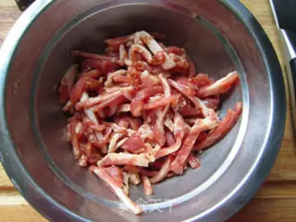 Make Wooded meat step 0