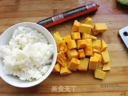 Make Pumpkin rice step 0