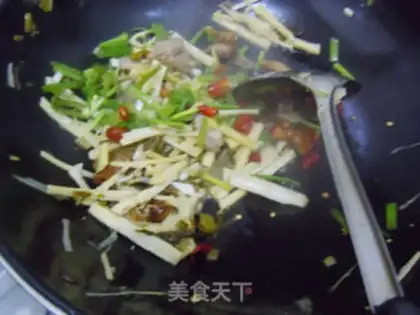 Make Colored meat silk step 10