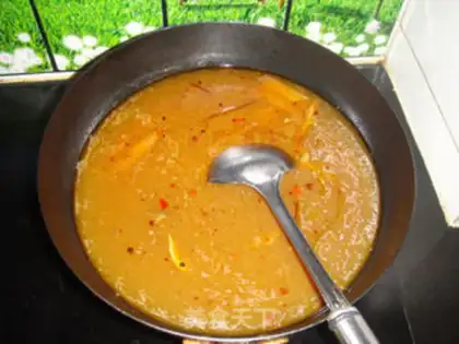 Make Garlic fish fire pot step 6