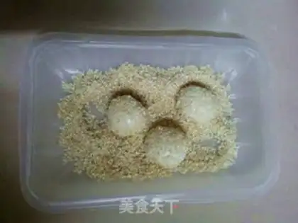 Make Milk sesame ball step 5