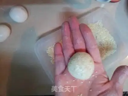 Make Milk sesame ball step 6