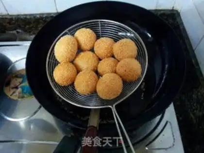 Make Milk sesame ball step 9
