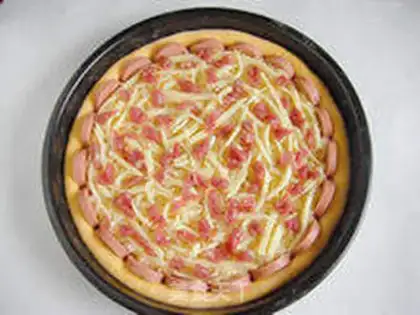 Make Gold cake rice pizza step 13