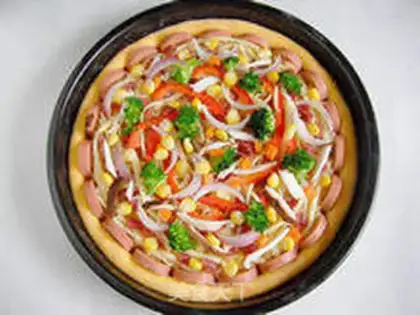 Make Gold cake rice pizza step 14