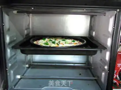 Make Gold cake rice pizza step 16