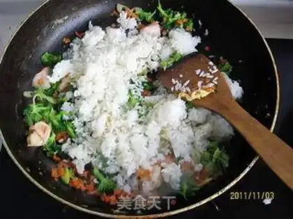 Make Shrimp balls and fried rice step 10