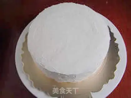 Make Snow strawberry garden cake step 16