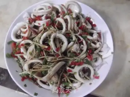 Make Golden mushrooms and squid step 6