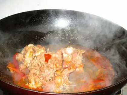 Make Spicy lamb spinal fire pot step 9