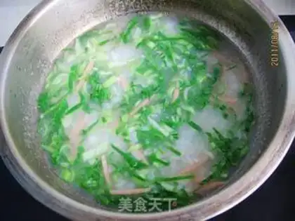 Make Soup and ham congee step 5