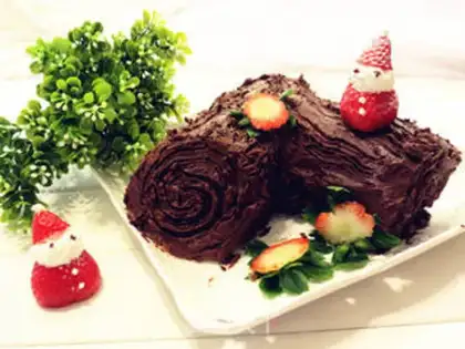 Make Christmas stake cake step 21