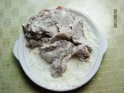 Make Pork-covered rice step 2