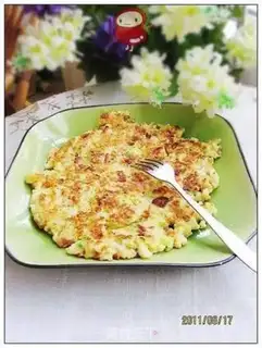 Make Curry rice pancakes step 5