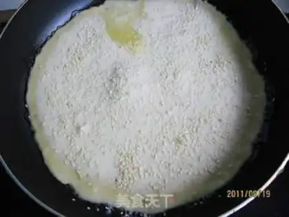 Make Banana sesame pancakes step 5