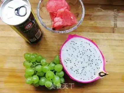 Make Coconut rice fruit step 0
