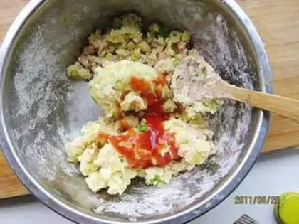 Make Onion ham mashed potatoes step 3