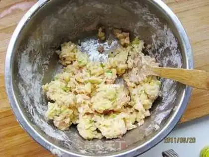 Make Onion ham mashed potatoes step 4