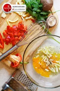 Make Quite a mix of omelet step 0
