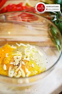 Make Quite a mix of omelet step 1