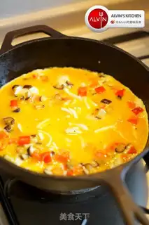 Make Quite a mix of omelet step 4