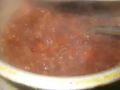 Make The red sugar sauce step 7
