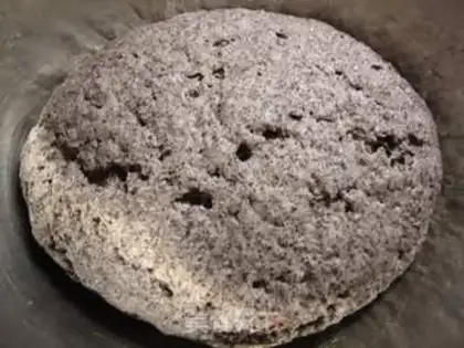 Make Black rice knife cut the buns step 5