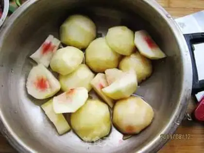 Make Peach with honey step 2