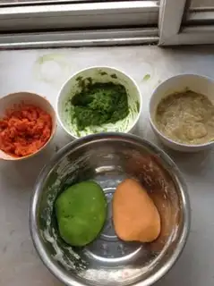 Make Five-colour dumplings step 7