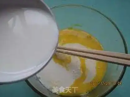 Make Fruit, cream and egg step 3