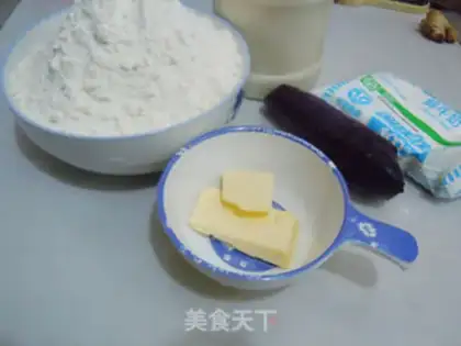Make Purple potato cream braid bag step 0