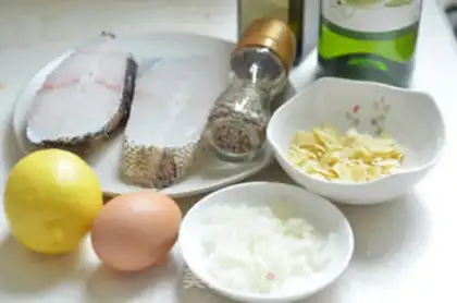 Make Fried almond cod step 0